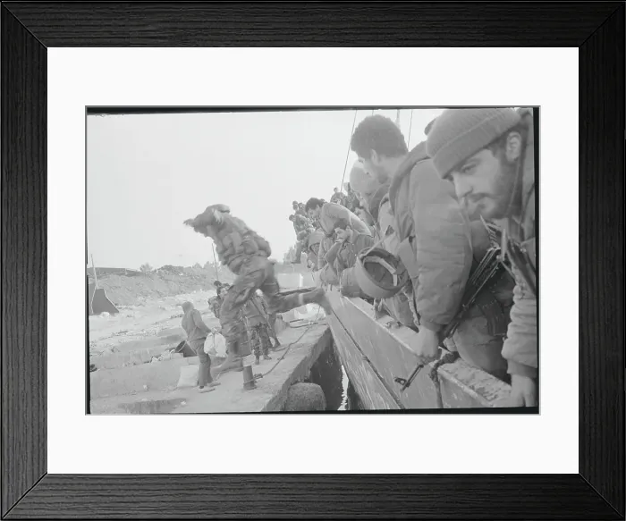 Framed Print : Israeli Soldiers Marching Through Egyptian Desert Framed Print : Israeli Soldiers Marching Through Egyptian Desert