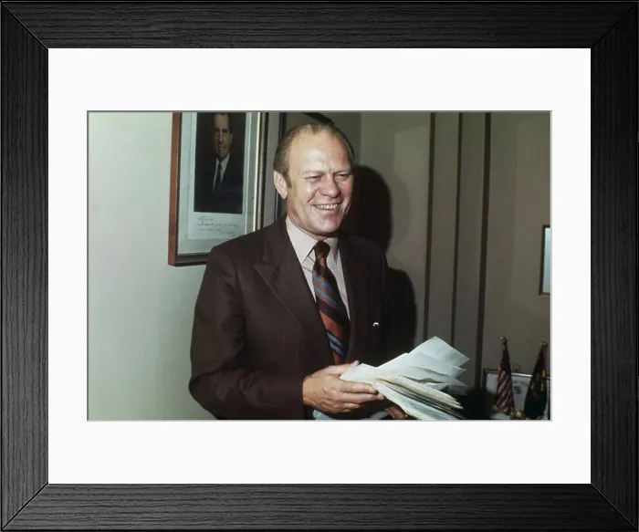 Framed Print : Gerald Ford In His Office Framed Print : Gerald Ford In His Office