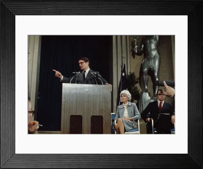Framed Print : Elliot Richardson During News Conference Framed Print : Elliot Richardson During News Conference