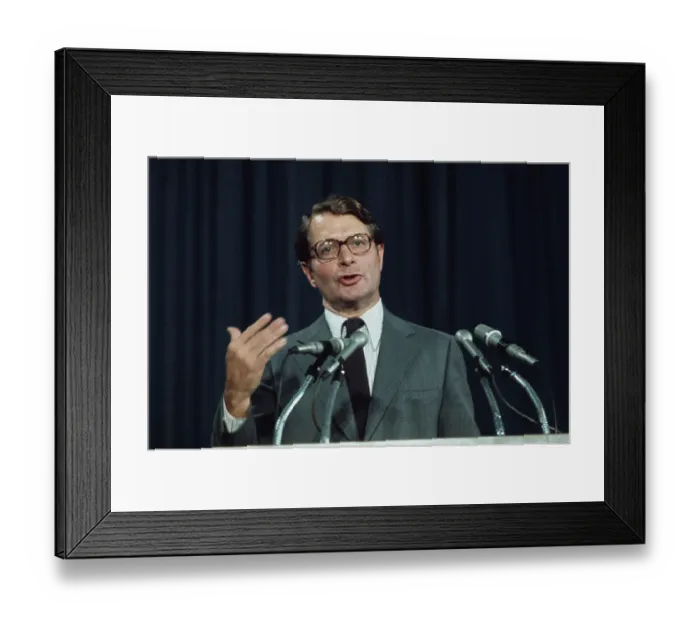 Framed Print : Elliot Richardson During News Conference