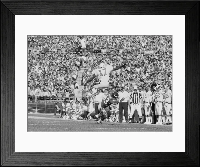 Framed Print : Harold Carmichael Leaping over Nate Wright Framed Print : Harold Carmichael Leaping over Nate Wright