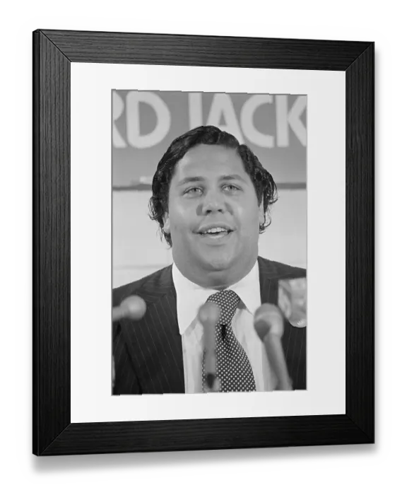 Framed Print : Maynard Jackson Speaking at Microphones Framed Print : Maynard Jackson Speaking at Microphones