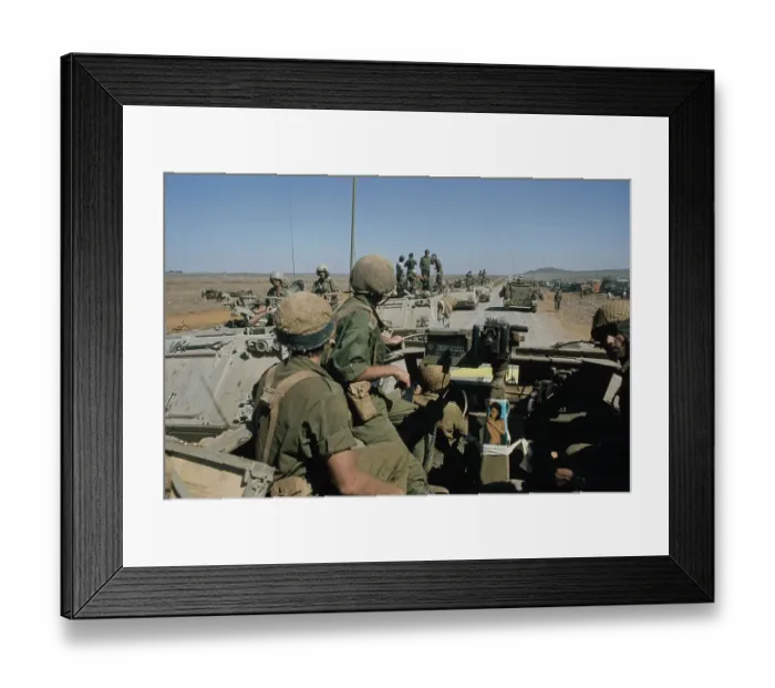 Framed Print : Israeli Troops Moving Into Syria Framed Print : Israeli Troops Moving Into Syria
