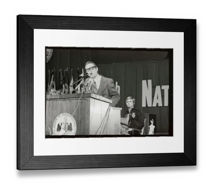 Framed Print : George Wallace Speaking at Podium Framed Print : George Wallace Speaking at Podium