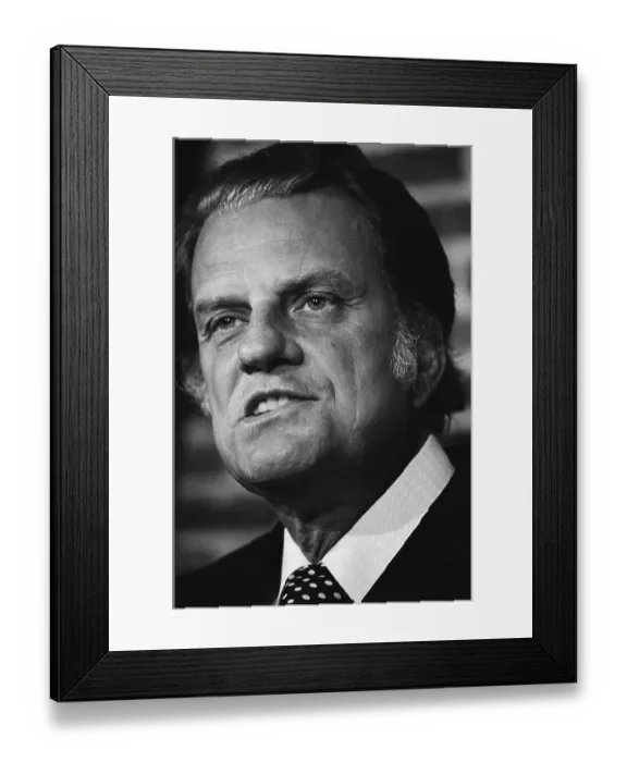 Framed Print : Evangelist Billy Graham Speaking at Press Conference Framed Print : Evangelist Billy Graham Speaking at Press Conference
