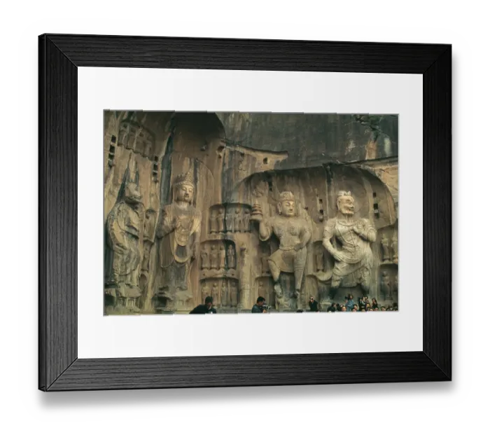 Framed Print : Statues At Longmen Caves Framed Print : Statues At Longmen Caves