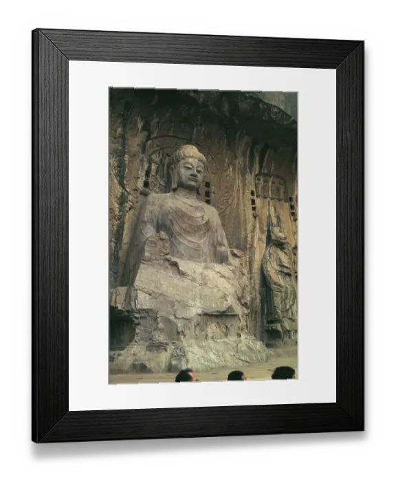 Framed Print : Buddha Statue At Longmen Caves Framed Print : Buddha Statue At Longmen Caves