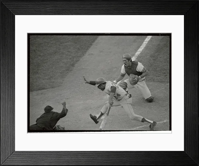 Framed Print : Willie Mays Getting Upset over Out Call Framed Print : Willie Mays Getting Upset over Out Call