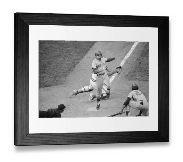 Framed Print : A's and Met's Plays in Action