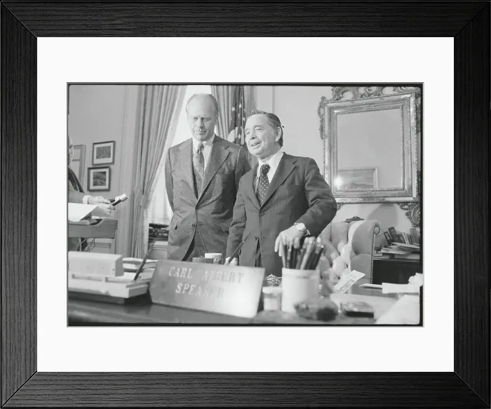 Framed Print : Carl Albert and Gerald Ford