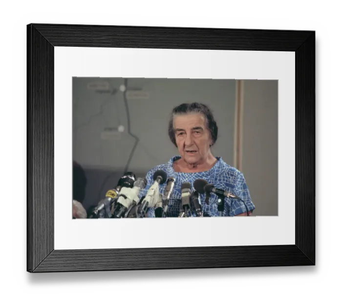 Framed Print : Golda Meir Addressing Reporters Framed Print : Golda Meir Addressing Reporters