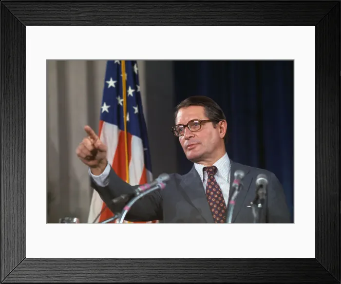 Framed Print : Elliot Richardson During Press Conference Framed Print : Elliot Richardson During Press Conference