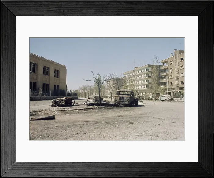 Framed Print : Views of Damaged Buildings in Damascus