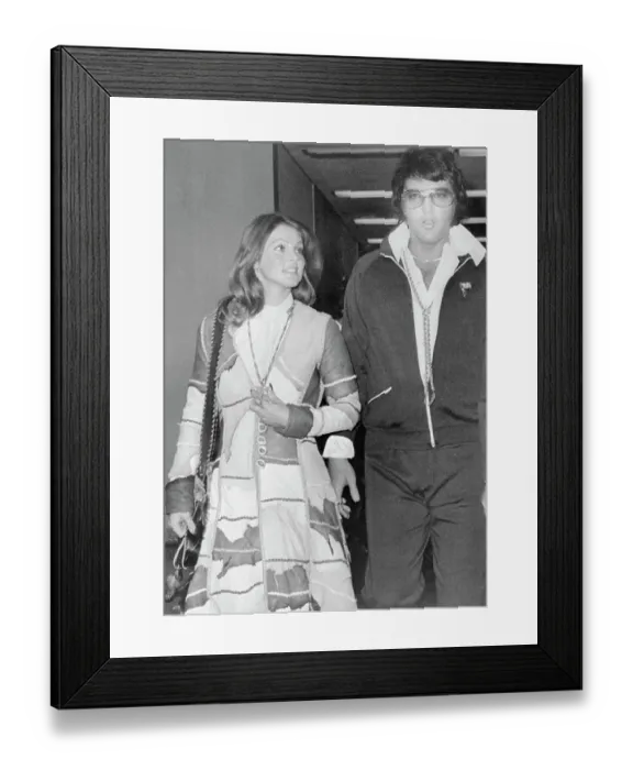 Framed Print : Elvis and Priscilla Presley Leaving Courtroom Framed Print : Elvis and Priscilla Presley Leaving Courtroom