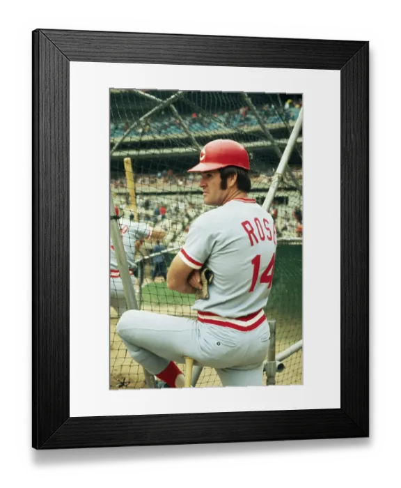 Framed Print : Pete Rose at Shea Stadium