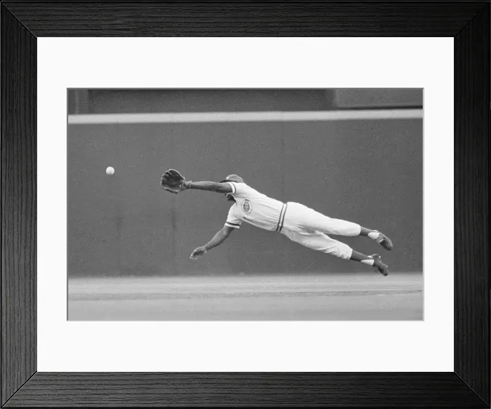 Framed Print : Joe Morgan Dives for a 9th Inning Single Framed Print : Joe Morgan Dives for a 9th Inning Single