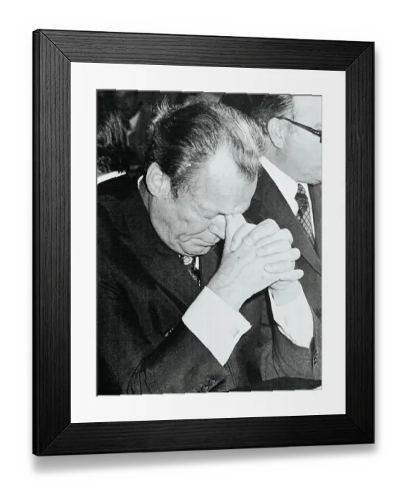 Framed Print : Willy Brandt Appearing Exhausted Framed Print : Willy Brandt Appearing Exhausted