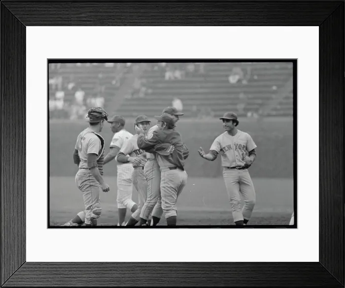Framed Print : Yogi Berra Hugging Pitcher Framed Print : Yogi Berra Hugging Pitcher