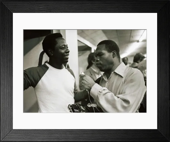 Framed Print : Hank Aaron Talking to News Reporter Joe Walker Framed Print : Hank Aaron Talking to News Reporter Joe Walker