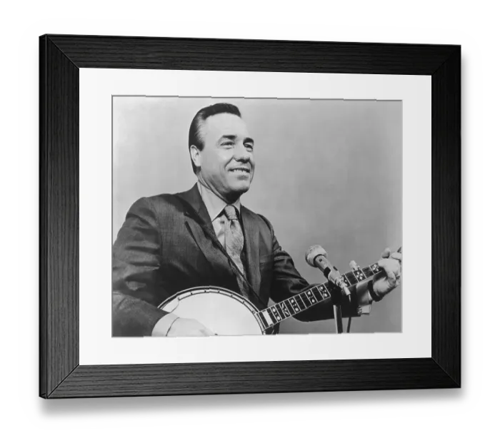 Framed Print : Portrait of Earl Scruggs Playing Banjo Framed Print : Portrait of Earl Scruggs Playing Banjo