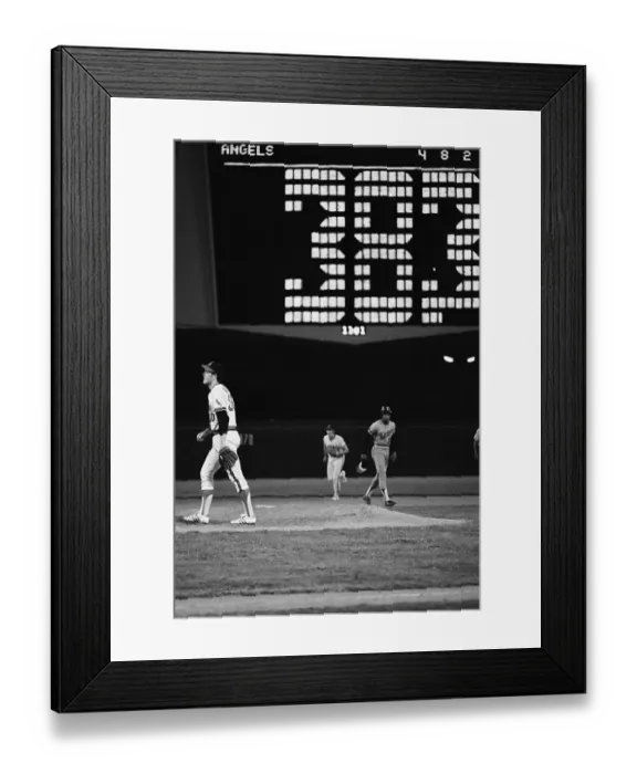 Framed Print : N. Ryan Walks Off; 383 On Scoreboard Framed Print : N. Ryan Walks Off; 383 On Scoreboard