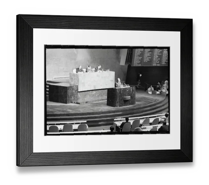 Framed Print : Willy Brandt Addressing United Nations