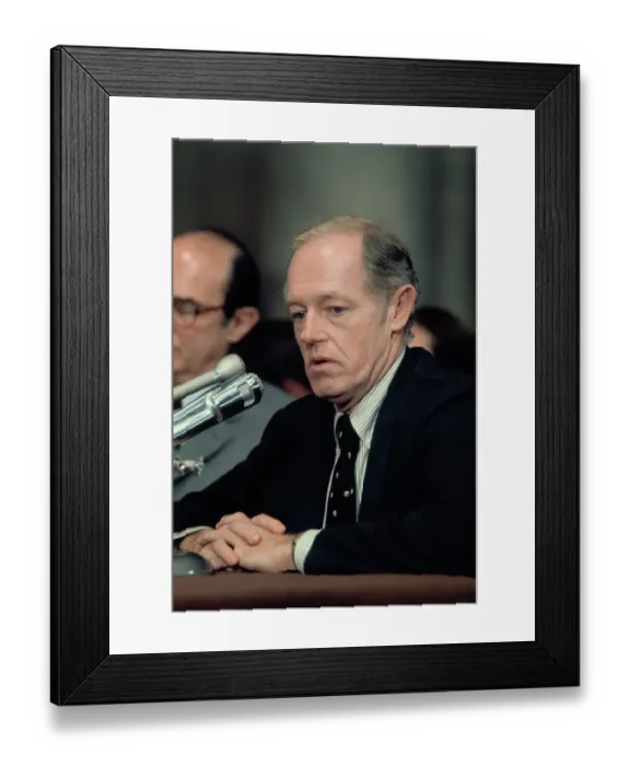 Framed Print : Howard E. Hunt Before Committee