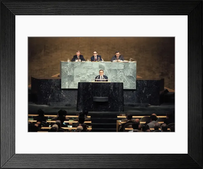 Framed Print : Kissinger Addressing the United Nations Framed Print : Kissinger Addressing the United Nations