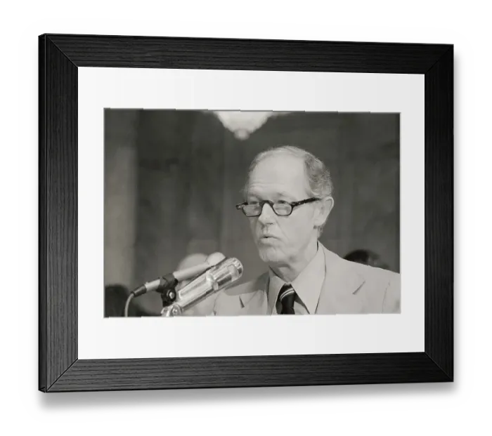 Framed Print : E Howard Hunt Speaking at Microphones Framed Print : E Howard Hunt Speaking at Microphones