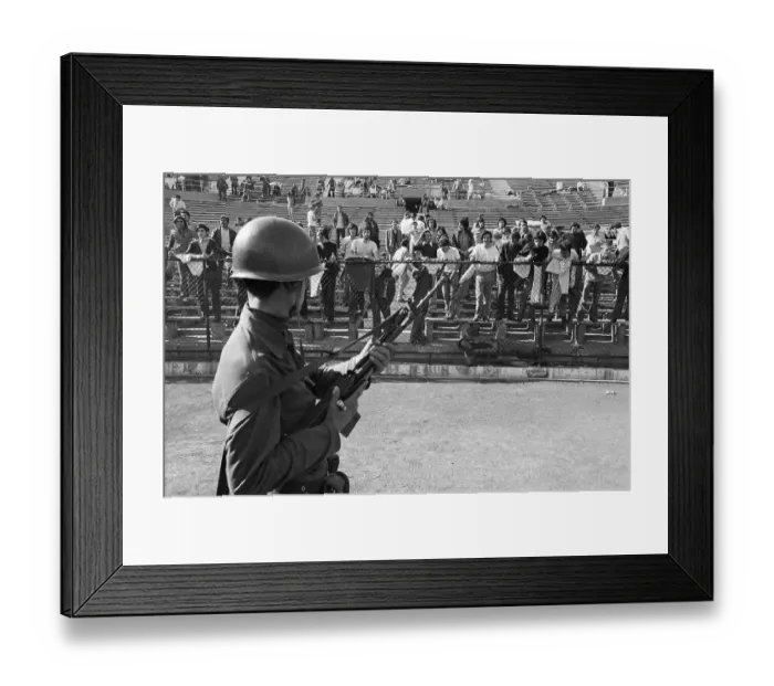 Framed Print : Chilean Soldier Standing Guard Framed Print : Chilean Soldier Standing Guard