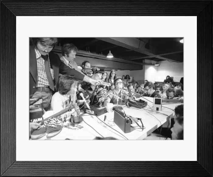 Framed Print : Billie Jean King and Bobby Riggs Attending Press Conference Framed Print : Billie Jean King and Bobby Riggs Attending Press Conference