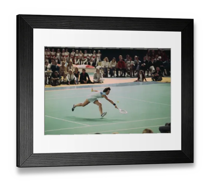 Framed Print : Billie Jean King In Battle Of The Sexes match Framed Print : Billie Jean King In Battle Of The Sexes match