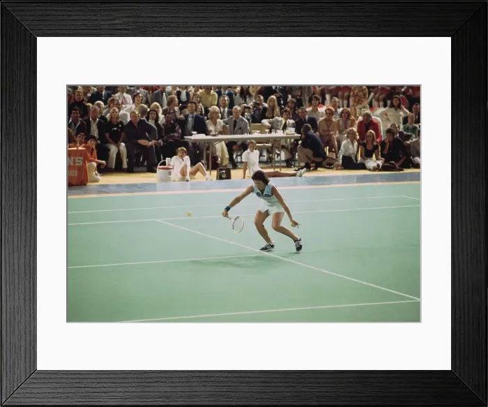 Framed Print : Billie Jean King In Battle Of The Sexes Match Framed Print : Billie Jean King In Battle Of The Sexes Match