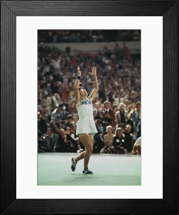 Framed Print : Billie Jean King In Battle Of The Sexes Match Framed Print : Billie Jean King In Battle Of The Sexes Match