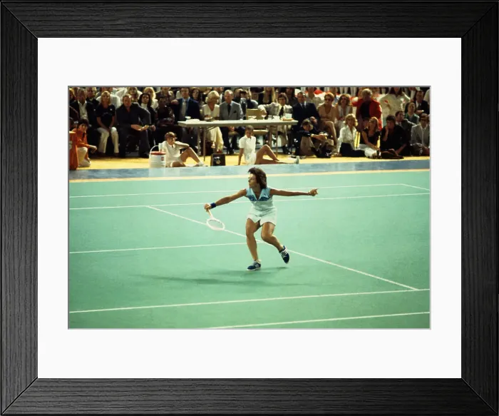 Framed Print : Billie Jean King Hitting Ball Framed Print : Billie Jean King Hitting Ball