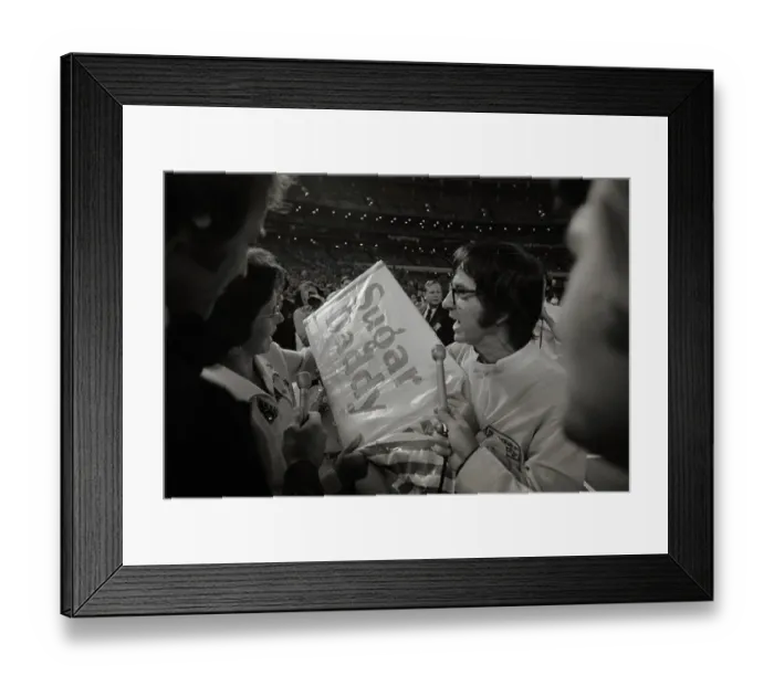 Framed Print : Billie Jean King and Bobby Riggs with Reporters Before Tennis Match Framed Print : Billie Jean King and Bobby Riggs with Reporters Before Tennis Match