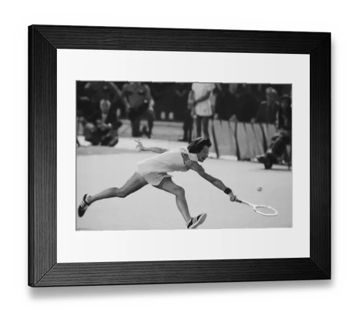 Framed Print : Billie Jean King Playing Tennis with a Difficult Move Framed Print : Billie Jean King Playing Tennis with a Difficult Move
