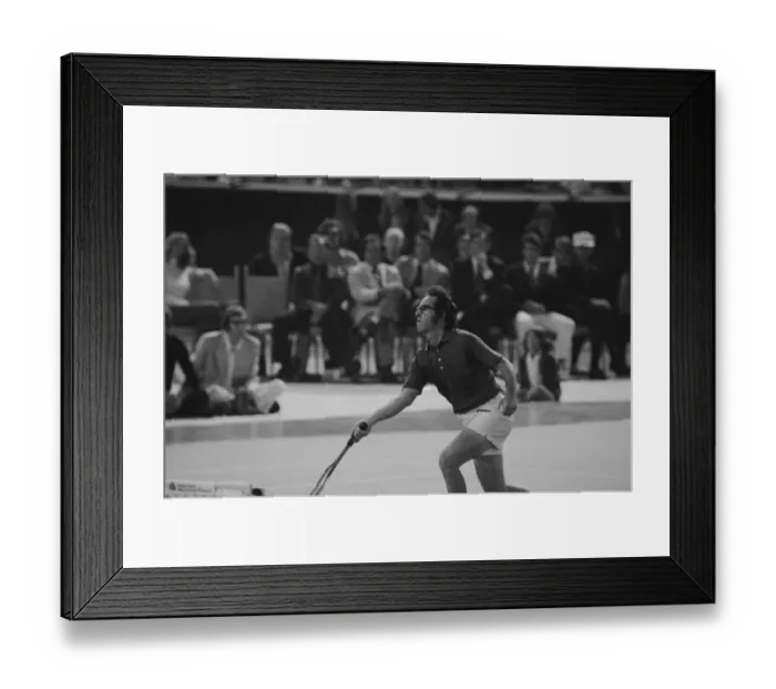 Framed Print : Bobby Riggs Playing Strong Against Billie Jean King Framed Print : Bobby Riggs Playing Strong Against Billie Jean King