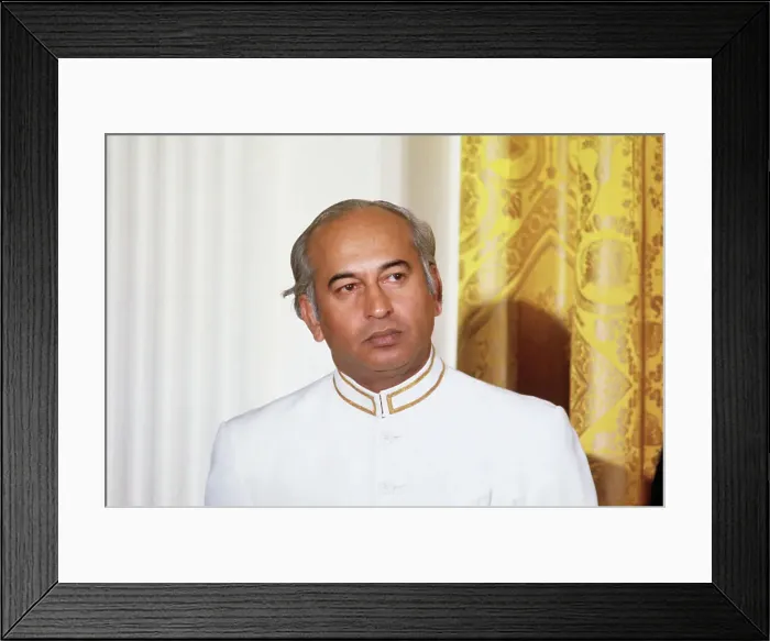 Framed Print : Pakistani Prime Minister Zulkifar Ali Bhutto Framed Print : Pakistani Prime Minister Zulkifar Ali Bhutto
