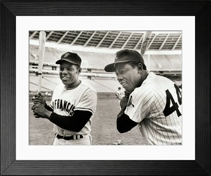 Framed Print : Willie Mays and Hank Aaron