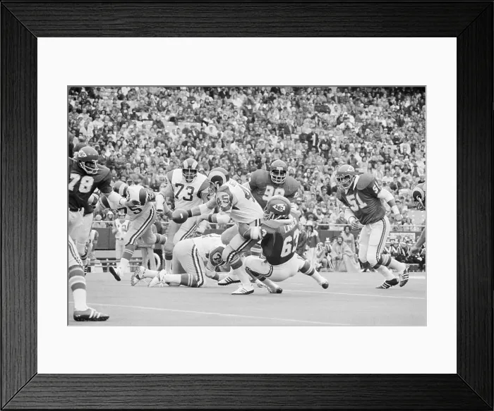 Framed Print : Rams Jim Bertelsen Fumbling Ball Framed Print : Rams Jim Bertelsen Fumbling Ball