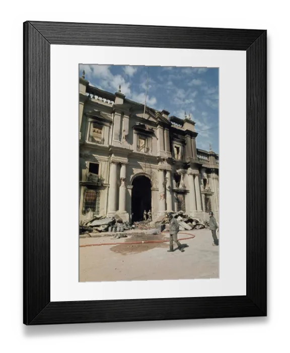 Framed Print : La Moneda After Bombing Framed Print : La Moneda After Bombing