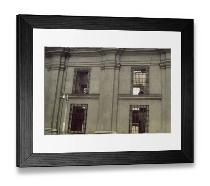 Framed Print : La Moneda After Bombing