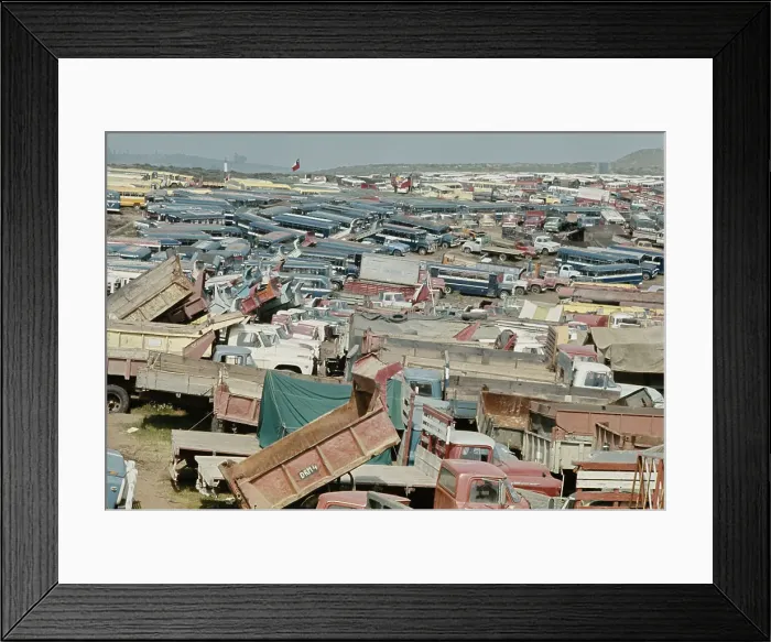 Framed Print : Striking Truckers and Their Vehicles Framed Print : Striking Truckers and Their Vehicles