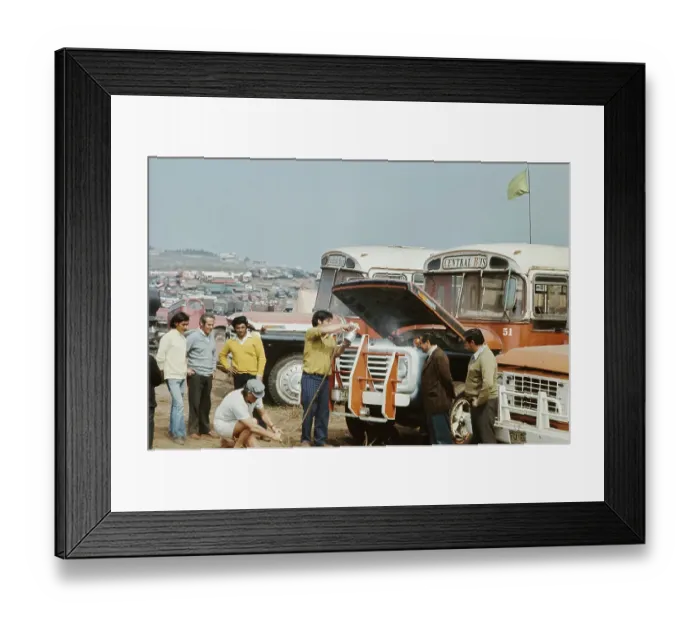 Framed Print : Striking Truckers and Their Vehicles Framed Print : Striking Truckers and Their Vehicles