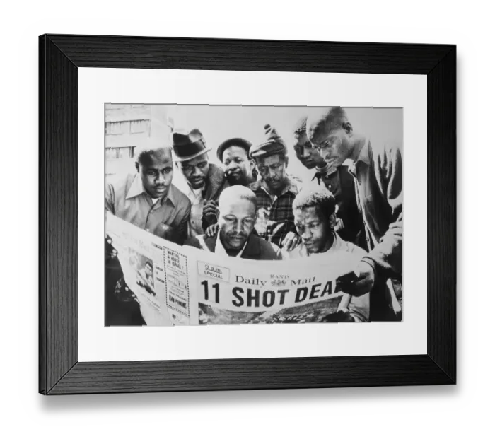 Framed Print : South Africans Reading Newspaper in a Huddle Framed Print : South Africans Reading Newspaper in a Huddle