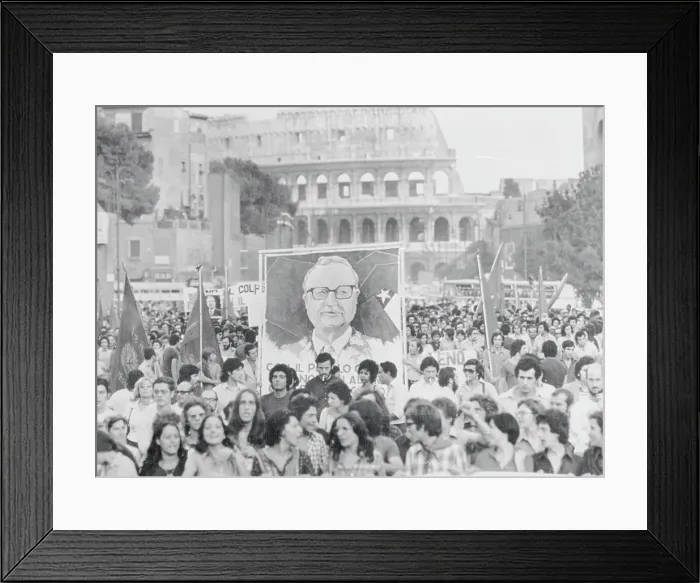 Framed Print : Citizens Protesting Army Control near Roman Colosseum Framed Print : Citizens Protesting Army Control near Roman Colosseum