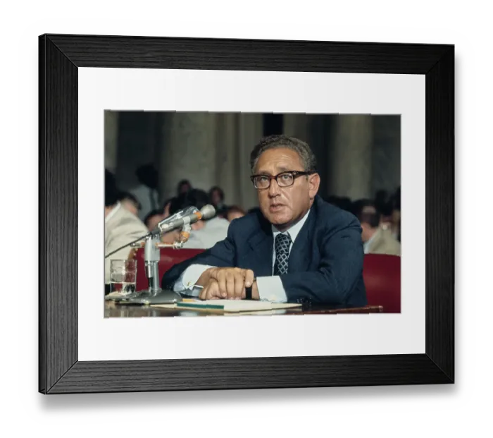 Framed Print : Henry Kissinger Speaking to Senate Framed Print : Henry Kissinger Speaking to Senate