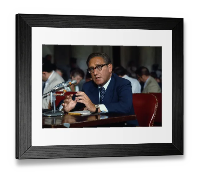 Framed Print : Henry Kissinger Speaking to Senate Framed Print : Henry Kissinger Speaking to Senate