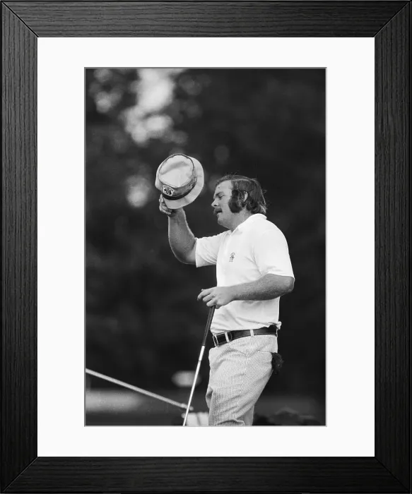 Framed Print : Golfer Takes Hat Off After Winning Framed Print : Golfer Takes Hat Off After Winning